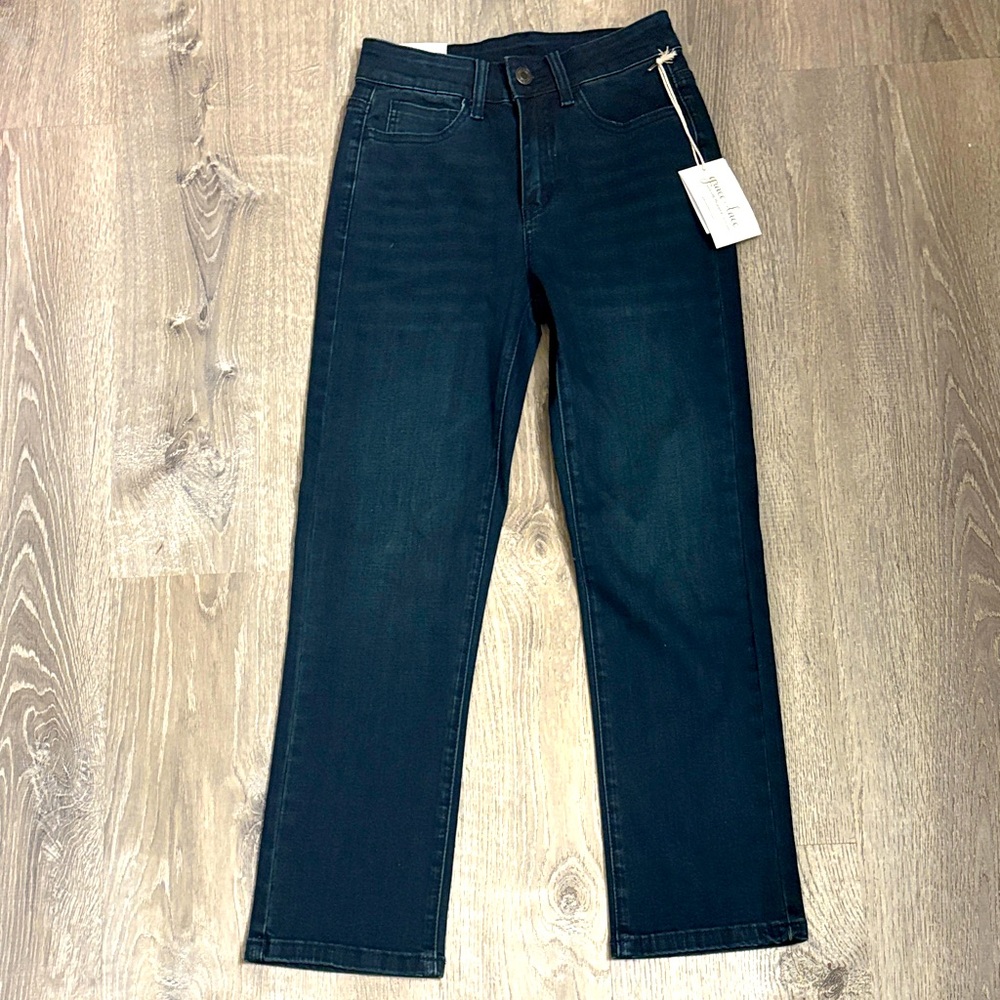 Grace &‎ Lace Dark Blue Straight Leg Jeans 0